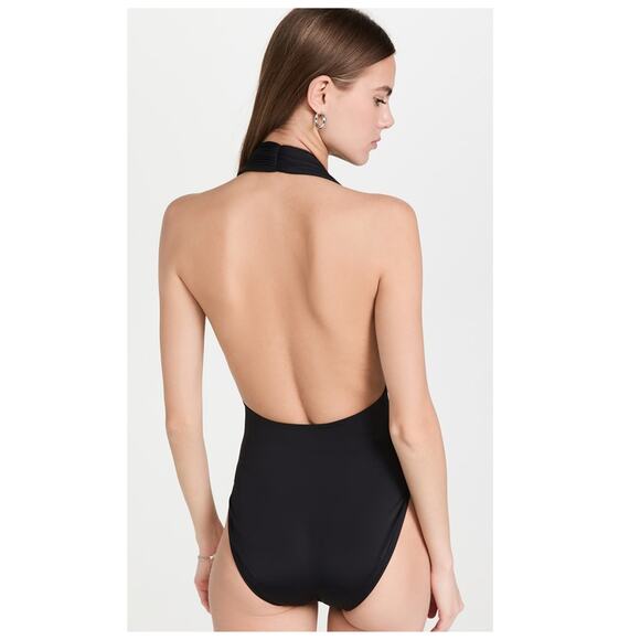 Norma Kamali Halter One Piece Swimsuit  Halter One Piece Swimsuit Size Small - Picture 2 of 13